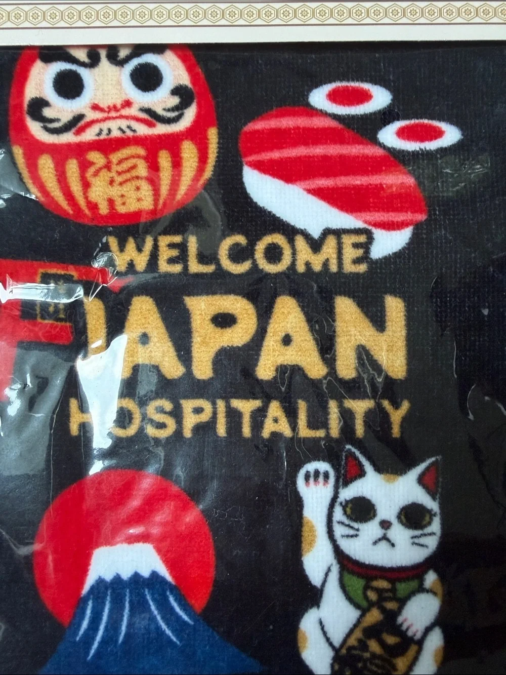 NWT Japan Hospitality Lucky Cat Hand Towel